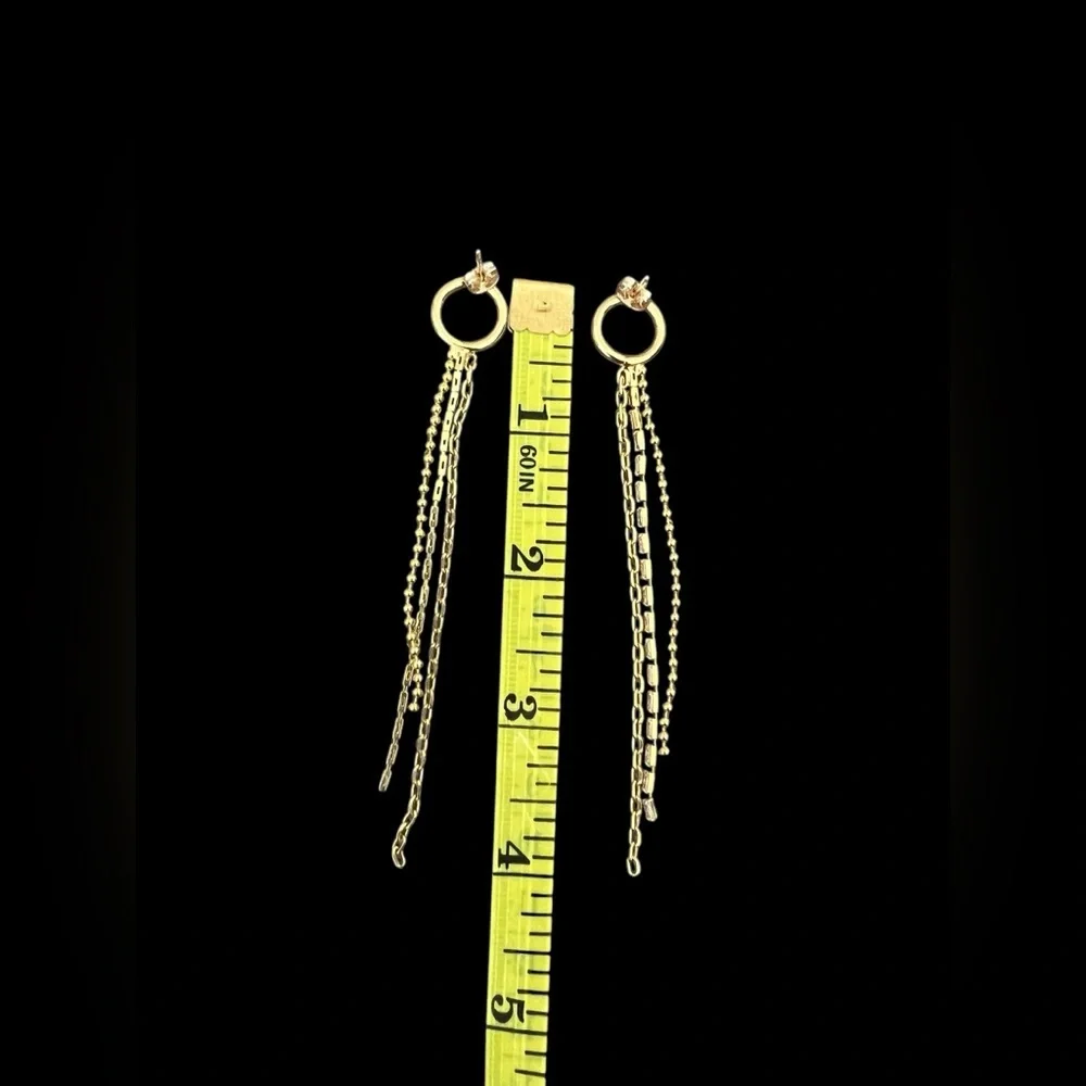 18k Gold Plated Dangling Earring - Picture 6 of 6